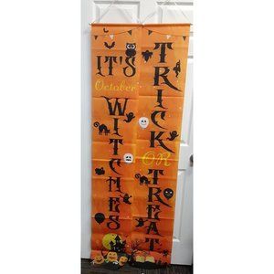 Halloween Banner Outdoor Decorations Trick or Treat, Its October Witches